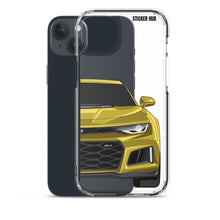 Load image into Gallery viewer, Yellow 6th Gen Camaro ZL1 - iPhone Case