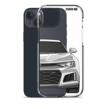 Load image into Gallery viewer, Silver 6th Gen Camaro ZL1 - iPhone Case