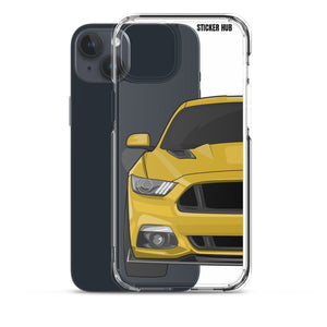 Yellow 15-17 Mustang 5.0 - iPhone Case