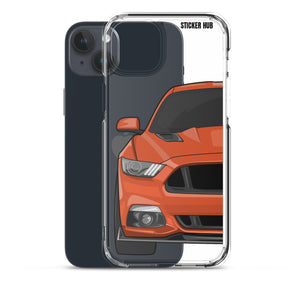 Orange 15-17 Mustang 5.0 - iPhone Case