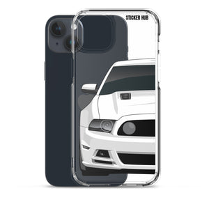 White 13-14 Mustang 5.0 - iPhone Case