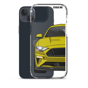 Yellow 18-21 Mustang 5.0 - iPhone Case