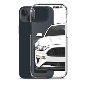 White 18-21 Mustang 5.0 - iPhone Case