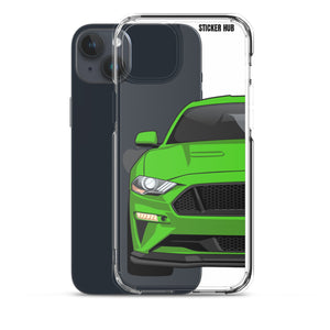 Green 18-21 Mustang 5.0 iPhone Case