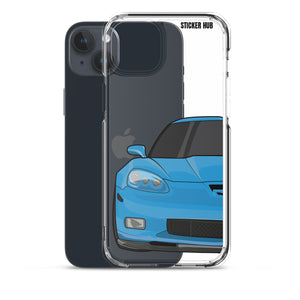 Jet Stream Blue C6 Corvette Z06 - iPhone Case