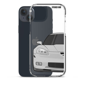 Silver C6 Corvette Z06 - iPhone Case