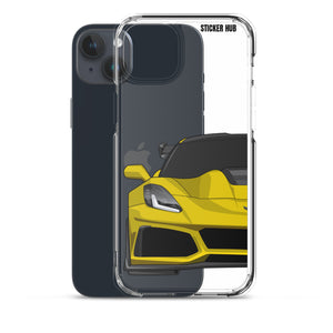 Yellow C7 Corvette Zr1 - iPhone Case