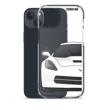 Load image into Gallery viewer, White C7 Corvette Stingray - iPhone Case