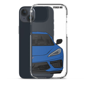 Elkhart Blue C8 Corvette - iPhone Case