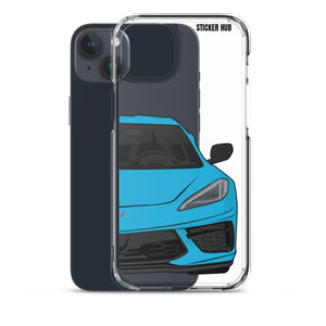 Rapid Blue C8 Corvette - iPhone Case