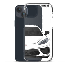 Load image into Gallery viewer, White C8 Corvette - iPhone Case