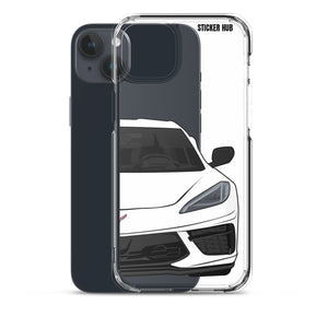 White C8 Corvette - iPhone Case