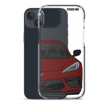 Load image into Gallery viewer, Long Beach Red C8 Corvette - iPhone Case