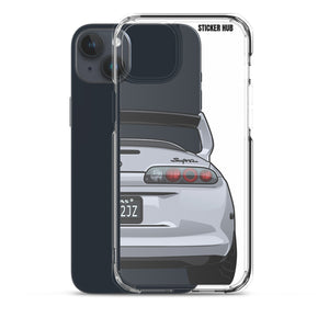 Silver Toyota Supra - iPhone Case