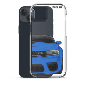 Blue Charger Hellcat (Widebody) - iPhone Case