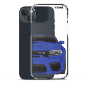 Blue Charger Hellcat (Widebody) - Phone Case