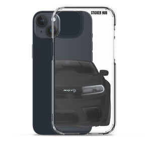 Black Charger Hellcat (Widebody) - iPhone Case