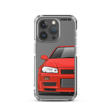 Load image into Gallery viewer, Red R34 Nissan GTR - iPhone Case