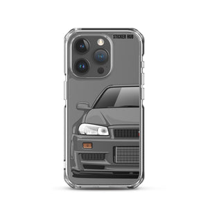 Gray R34 Nissan GTR - iPhone Case