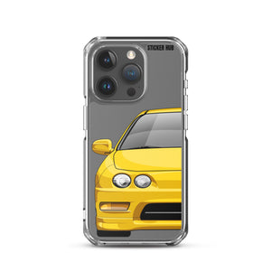 Yellow Acura Integra - iPhone Case