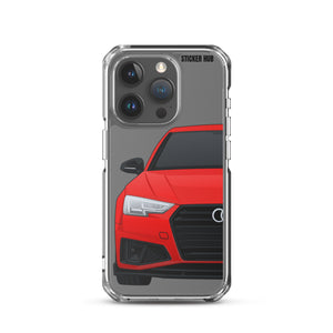 Red B9 Audi S4 "Facelift" - iPhone Case