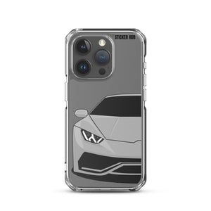 Silver Lamborghini Huracan - iPhone Case