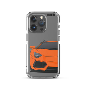 Orange Lamborghini Aventadoor - iPhone Case