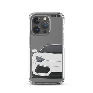 Silver Lamborghini Aventadoor - iPhone Case