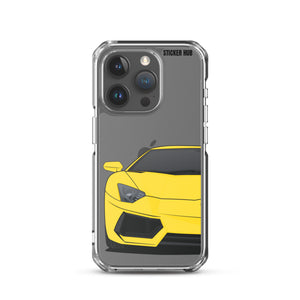 Yellow Lamborghini Aventadoor - iPhone Case