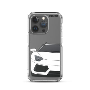 White Lamborghini Aventadoor - iPhone Case