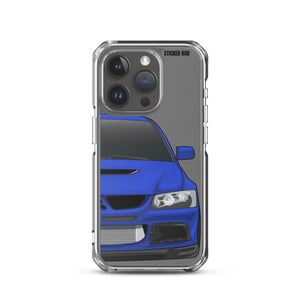 Blue Mitsubishi Evo - iPhone Case