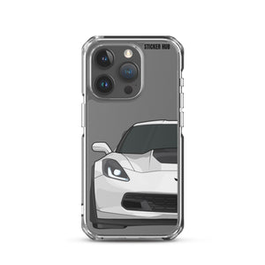 White C7 Corvette Z06 - iPhone Case