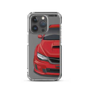 Red 09-14 Subaru WRX STI - iPhone Case