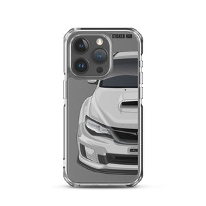 Silver 09-14 Subaru WRX STI - iPhone Case