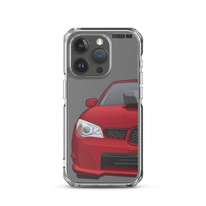 Garnet Red 06-07 Subaru WRX STI- iPhone Case