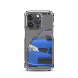 WR Blue 06-07 Subaru WRX STI - iPhone Case