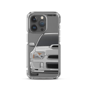 Silver 03-05 Subaru WRX STI - iPhone Case