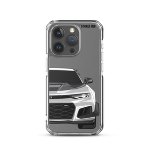 Silver 6th Gen Camaro ZL1 1LE - iPhone Case