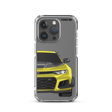 Load image into Gallery viewer, Yellow 6th Gen Camaro ZL1 1LE - iPhone Case