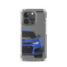 Load image into Gallery viewer, Hyper Blue 6th Gen Camaro ZL1 1LE - iPhone Case