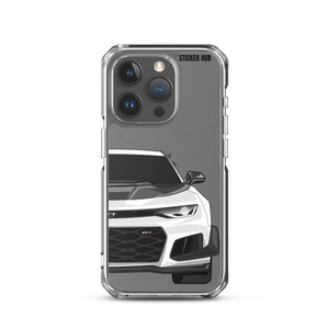 White 6th Gen Camaro ZL1 1LE - iPhone Case