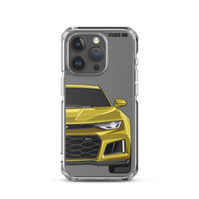 Load image into Gallery viewer, Yellow 6th Gen Camaro ZL1 - iPhone Case