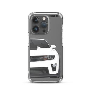 White 5th Gen Camaro ZL1 - iPhone Case