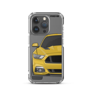 Yellow 15-17 Mustang 5.0 - iPhone Case