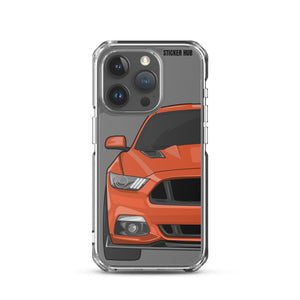 Orange 15-17 Mustang 5.0 - iPhone Case