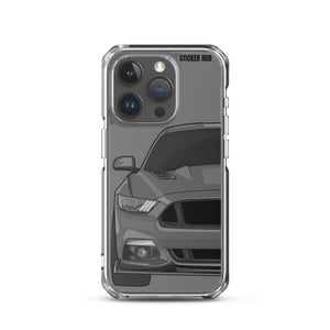 Gray 15-17 Mustang 5.0 - iPhone Case