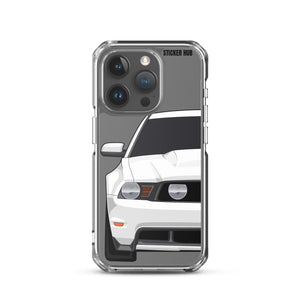 White 11-12 Mustang 5.0 - iPhone Case