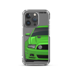 Green 13-14 Mustang 5.0 - iPhone Case