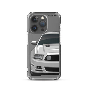 Silver 13-14 Mustang 5.0 - iPhone Case