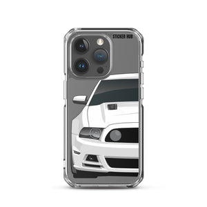 White 13-14 Mustang 5.0 - iPhone Case